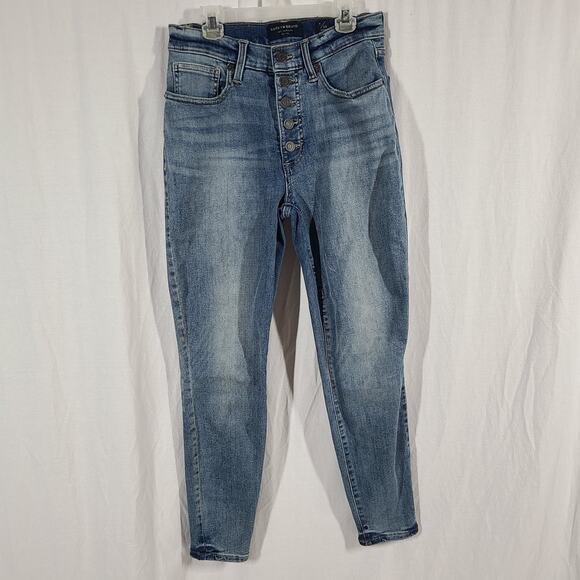 Lucky Brand High Rise Brigette Button Fly Jeans Skinny Ankle 6/28 - Picture 2 of 10